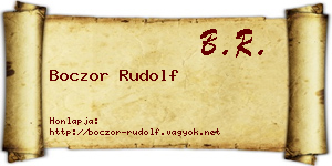 Boczor Rudolf névjegykártya